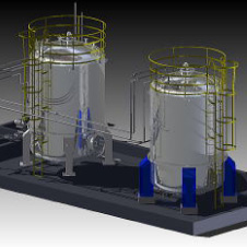 貯槽製作配管工事画像